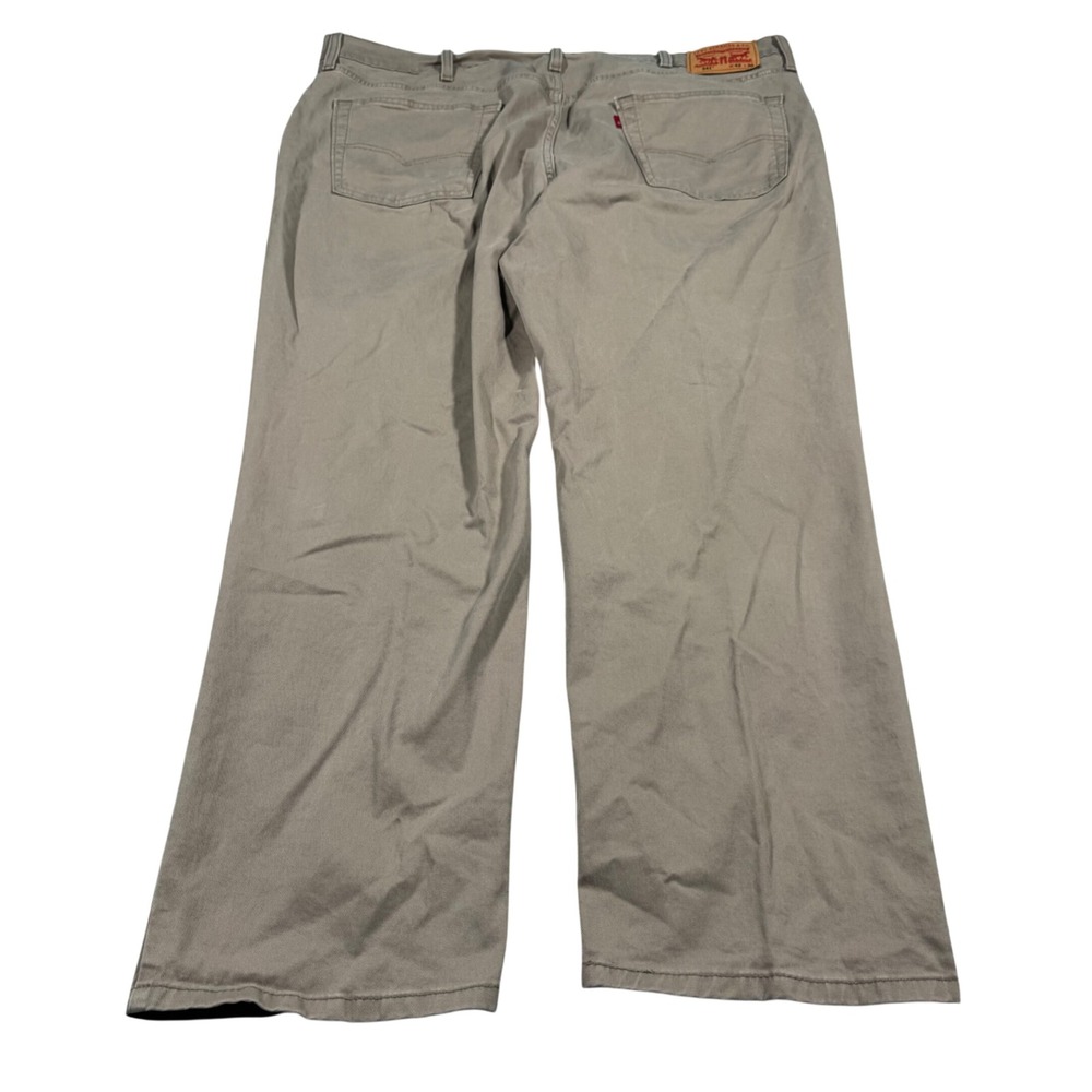 Levis 541 Athletic Taper Pants Mens 42x30 Khaki Tan Twill Chino Casual